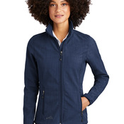 Ladies Shaded Crosshatch Soft Shell Jacket