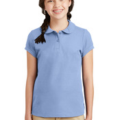 Girls Silk Touch ™ Peter Pan Collar Polo