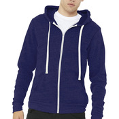 Unisex Triblend Sponge Fleece Full Zip Hoodie