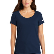 Ladies Dri FIT Cotton/Poly Scoop Neck Tee