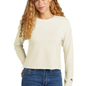 Women's Tri Blend Fleece Crop Crew